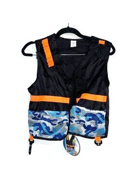 Tactical Vest Blue Camo One Size Fits Most Kids Outdoor Play Accessories